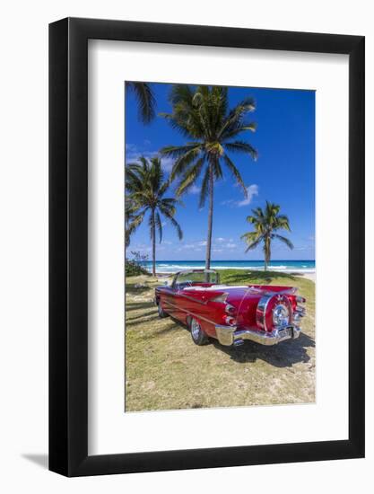 1959 Dodge Custom Loyal Lancer Convertible, Playa Del Este, Havana, Cuba-Jon Arnold-Framed Photographic Print