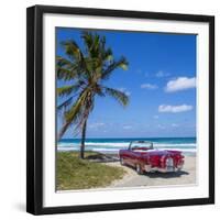 1959 Dodge Custom Loyal Lancer Convertible, Playa Del Este, Havana, Cuba-Jon Arnold-Framed Photographic Print