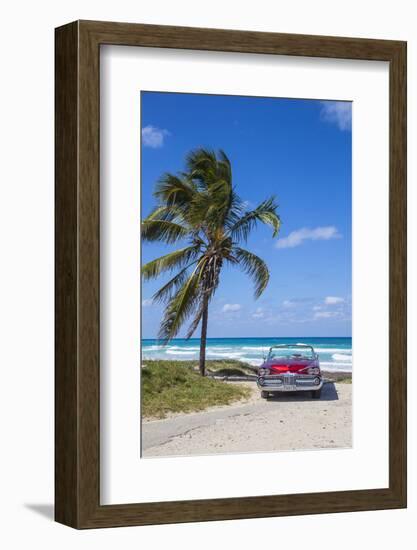 1959 Dodge Custom Loyal Lancer Convertible, Playa Del Este, Havana, Cuba-Jon Arnold-Framed Photographic Print