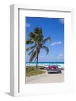 1959 Dodge Custom Loyal Lancer Convertible, Playa Del Este, Havana, Cuba-Jon Arnold-Framed Photographic Print