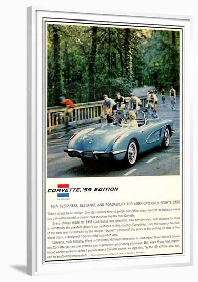 1959 GM Corvette New Sleekness-null-Framed Premium Giclee Print