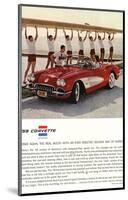 1959 GM Corvette Sports Car-null-Mounted Art Print