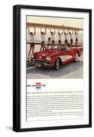 1959 GM Corvette Sports Car-null-Framed Art Print