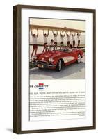 1959 GM Corvette Sports Car-null-Framed Art Print