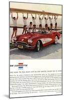 1959 GM Corvette Sports Car-null-Mounted Art Print