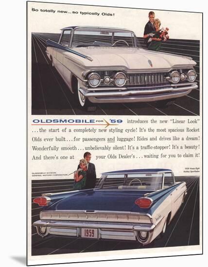 1959 GM Oldsmobile-Totally New-null-Mounted Premium Giclee Print