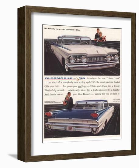 1959 GM Oldsmobile-Totally New-null-Framed Art Print