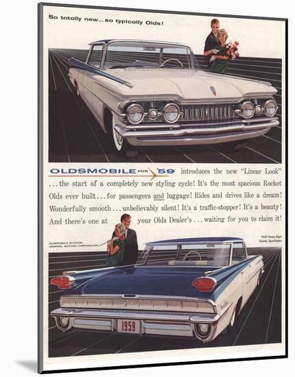 1959 GM Oldsmobile-Totally New-null-Mounted Art Print