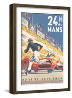 1959 Grand Prix - 24 hours of Le Mans France - Endurance Racing-Michel Beligond-Framed Art Print