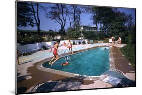 1959: Mrs. Wilbur S. Forrest's Pool in New Hope, Pa., a Treat for Her Eight Grandchildren-Frank Scherschel-Mounted Photographic Print