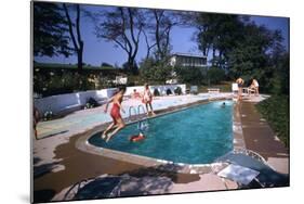 1959: Mrs. Wilbur S. Forrest's Pool in New Hope, Pa., a Treat for Her Eight Grandchildren-Frank Scherschel-Mounted Photographic Print