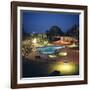 1959: Pool with Reflecting Water Lily Pond by its Side Belongs to Tom Slick of San Antonio,Texas-Frank Scherschel-Framed Photographic Print