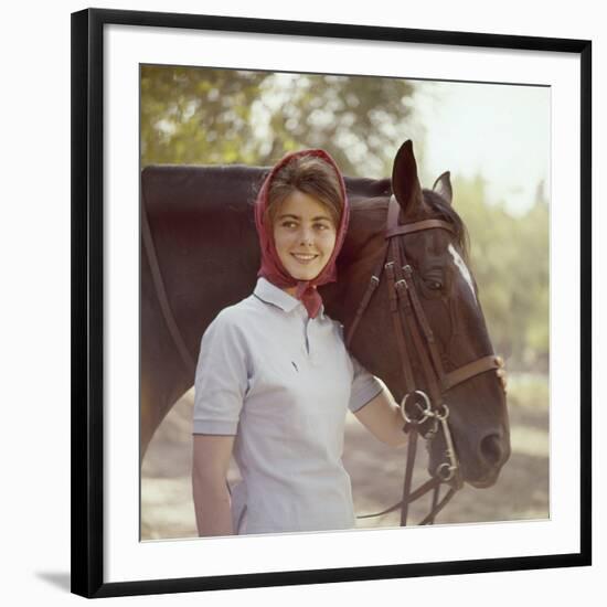 1960: American Dressage Rider, Patricia Galvin with Horse, Rath Patrick, 1960 Rome Olympic Games-George Silk-Framed Photographic Print