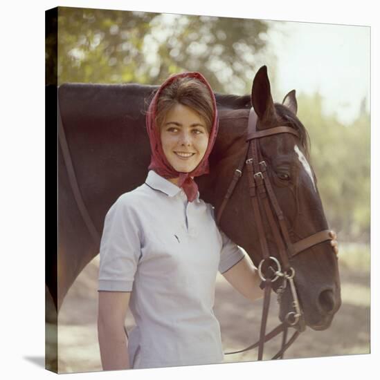 1960: American Dressage Rider, Patricia Galvin with Horse, Rath Patrick, 1960 Rome Olympic Games-George Silk-Stretched Canvas