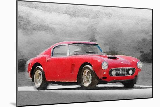 1960 Ferrari 250 GT SWB Watercolor-NaxArt-Mounted Art Print