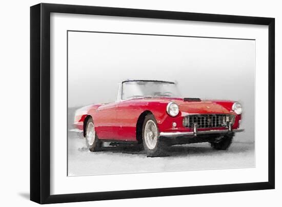 1960 Ferrari 250GT Pinifarina Watercolor-NaxArt-Framed Art Print