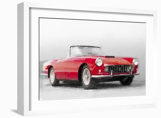 1960 Ferrari 250GT Pinifarina Watercolor-NaxArt-Framed Art Print