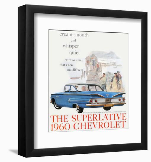 1960 GM Chevrolet Superlative-null-Framed Art Print