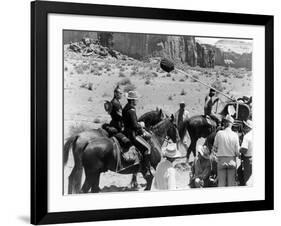 1960, Woody Strode, Jeffrey Hunter and John Ford-null-Framed Photo