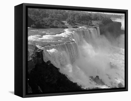 1960s American Falls Portion of Niagara Falls New York-null-Framed Stretched Canvas