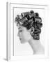 1960s Bouffant Hair Styles Created with Big Rollers and Pin Curls to Create a Soft Flip Up at Neck-null-Framed Photo