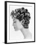 1960s Bouffant Hair Styles Created with Big Rollers and Pin Curls to Create a Soft Flip Up at Neck-null-Framed Photo