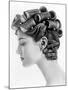 1960s Bouffant Hair Styles Created with Big Rollers and Pin Curls to Create a Soft Flip Up at Neck-null-Mounted Photo