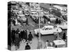 1960s Busy Intersection Cars Traffic Pedestrians Times Square Broadway and West 45th Street-null-Stretched Canvas