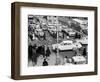 1960s Busy Intersection Cars Traffic Pedestrians Times Square Broadway and West 45th Street-null-Framed Photographic Print