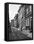 1960s Elfreth's Alley a Narrow Colonial Belgian Block Street Lined with Quaint Homes Philadelphia-null-Framed Stretched Canvas