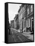 1960s Elfreth's Alley a Narrow Colonial Belgian Block Street Lined with Quaint Homes Philadelphia-null-Framed Stretched Canvas