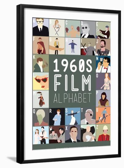 1960s Film Alphabet - A to Z-Stephen Wildish-Framed Giclee Print