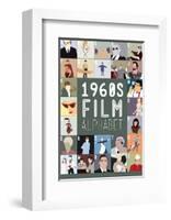 1960s Film Alphabet - A to Z-Stephen Wildish-Framed Giclee Print