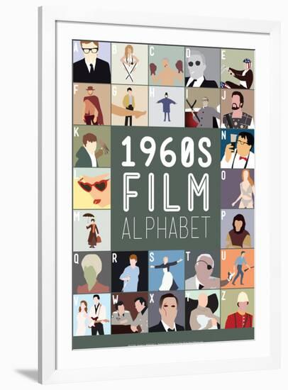 1960s Film Alphabet - A to Z-Stephen Wildish-Framed Giclee Print