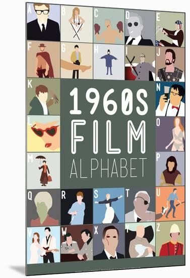 1960s Film Alphabet - A to Z-Stephen Wildish-Mounted Giclee Print