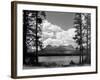 1960s Little Red Fish Lake in Idaho with Saw Tooth Mountains in Background-null-Framed Photographic Print