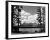 1960s Little Red Fish Lake in Idaho with Saw Tooth Mountains in Background-null-Framed Photographic Print