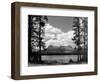 1960s Little Red Fish Lake in Idaho with Saw Tooth Mountains in Background-null-Framed Photographic Print