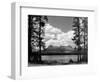 1960s Little Red Fish Lake in Idaho with Saw Tooth Mountains in Background-null-Framed Photographic Print