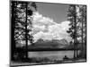 1960s Little Red Fish Lake in Idaho with Saw Tooth Mountains in Background-null-Mounted Photographic Print