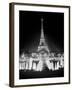 1960s Night Eiffel Tower across Fountains by Palais Du Chaillot Paris, France-null-Framed Photographic Print