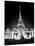 1960s Night Eiffel Tower across Fountains by Palais Du Chaillot Paris, France-null-Stretched Canvas