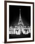 1960s Night Eiffel Tower across Fountains by Palais Du Chaillot Paris, France-null-Framed Photographic Print