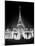 1960s Night Eiffel Tower across Fountains by Palais Du Chaillot Paris, France-null-Mounted Photographic Print