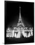 1960s Night Eiffel Tower across Fountains by Palais Du Chaillot Paris, France-null-Framed Photographic Print