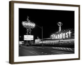 1960s Night Scene of the Stardust Casino Las Vegas,, Nevada-null-Framed Photographic Print