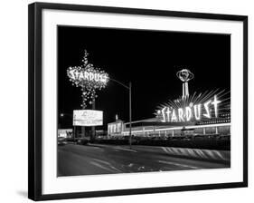 1960s Night Scene of the Stardust Casino Las Vegas,, Nevada-null-Framed Photographic Print