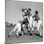 1960s SIX MEN PLAYING FOOTBALL GROUP TACKLE-H. Armstrong Roberts-Mounted Photographic Print