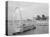 1960s St. Louis Missouri Gateway Arch Skyline Mississippi River SS Admiral Casino-null-Stretched Canvas