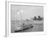 1960s St. Louis Missouri Gateway Arch Skyline Mississippi River SS Admiral Casino-null-Framed Photographic Print